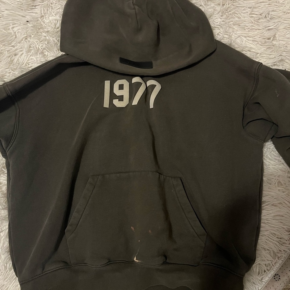 Dark Hoodie with 1977 Print